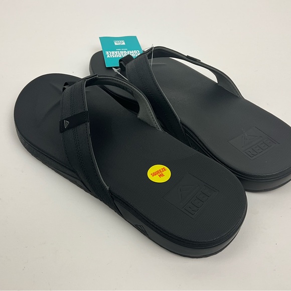 REEF Cushion Phantom Flip Flops Black US Mens Size 13 NWT - Picture 3 of 12